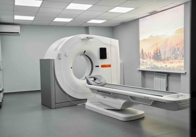MRI – Magnetic resonance imaging scan device in Hospital. Medical Equipment and Health Care. CT – Computerized Tomography Scan Device in Hospital. MRI, -, Magnetic, resonance, imaging, scan, device, Hospital., Medical, Equipment, Health, Care., CT, Computerized, Tomography, scaner, room.Concept, photo, instrumental, diagnostics, anatomy, organs, nervous, system, determine, cause, disease, like, headache